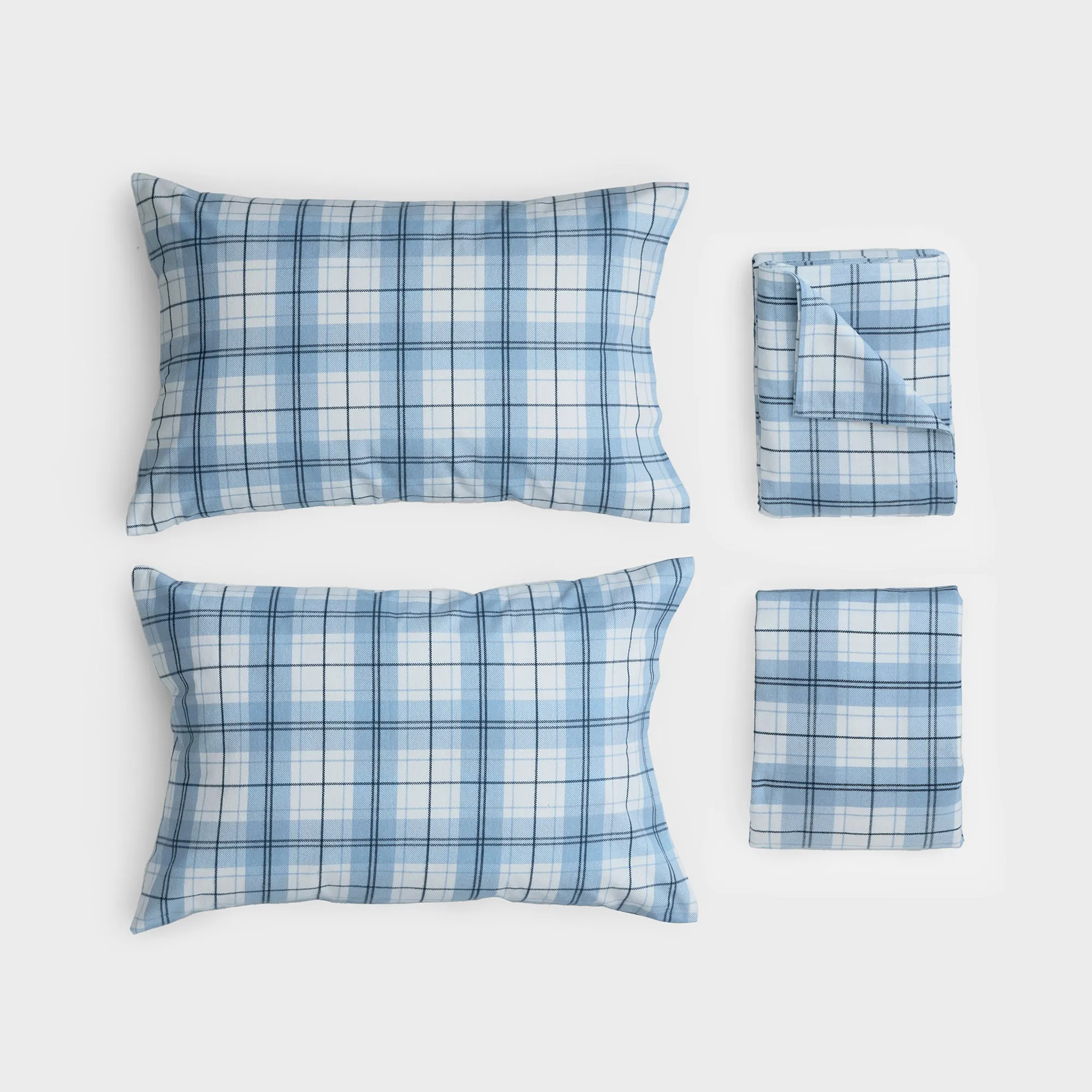 Flannel Cotton Sheet Set, Lightweight 160GSM