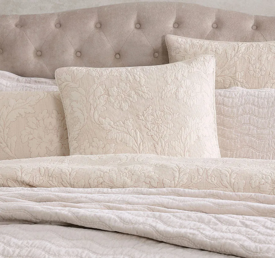 Fleur European Pillowcase Sand