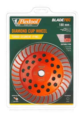 Flextool BladeTec Diamond Cup Wheel - Turbo ("Fine 180 mm 7")