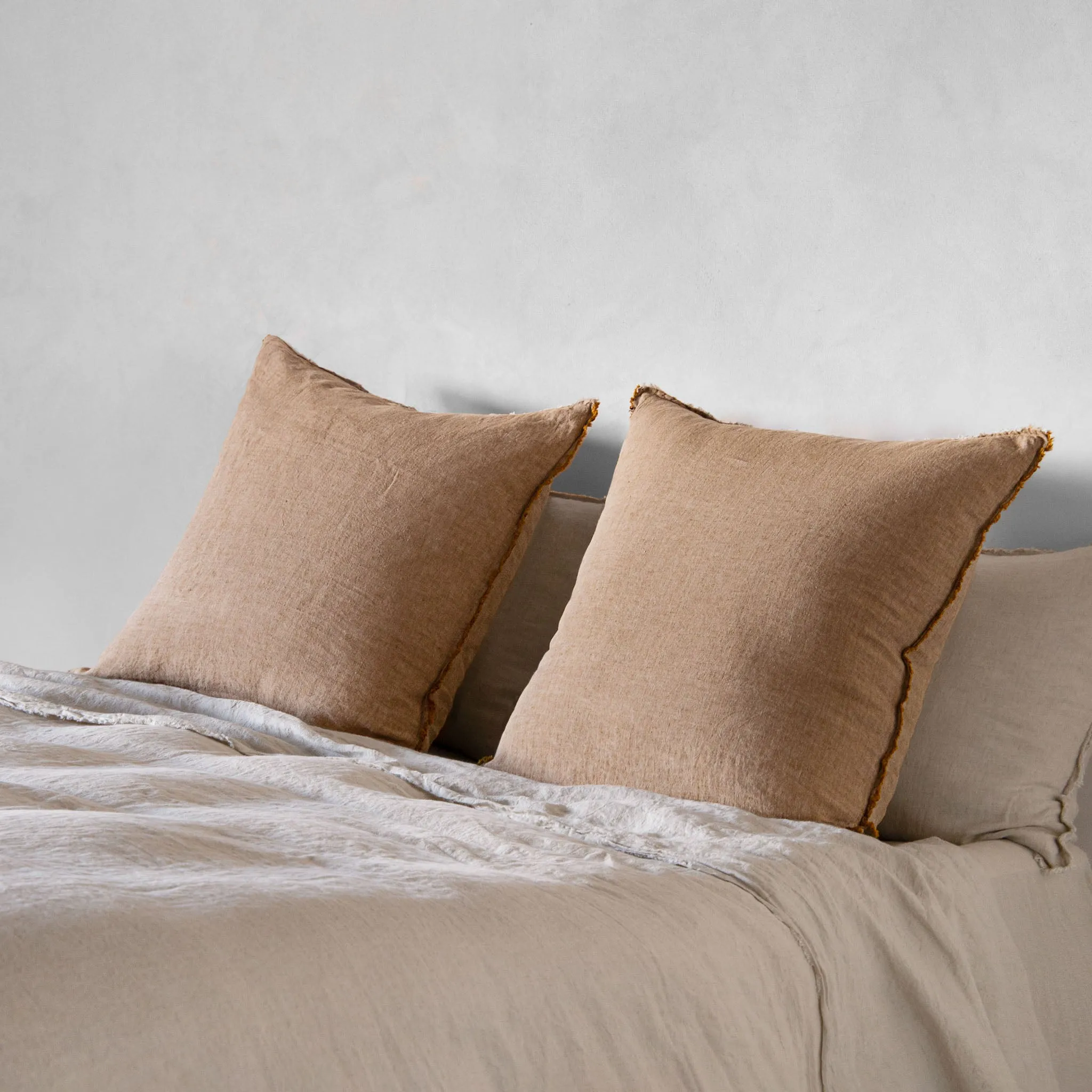 Flocca European Linen Pillowcase - Brun