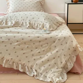 Floral Cotton Quilt Bedding Set