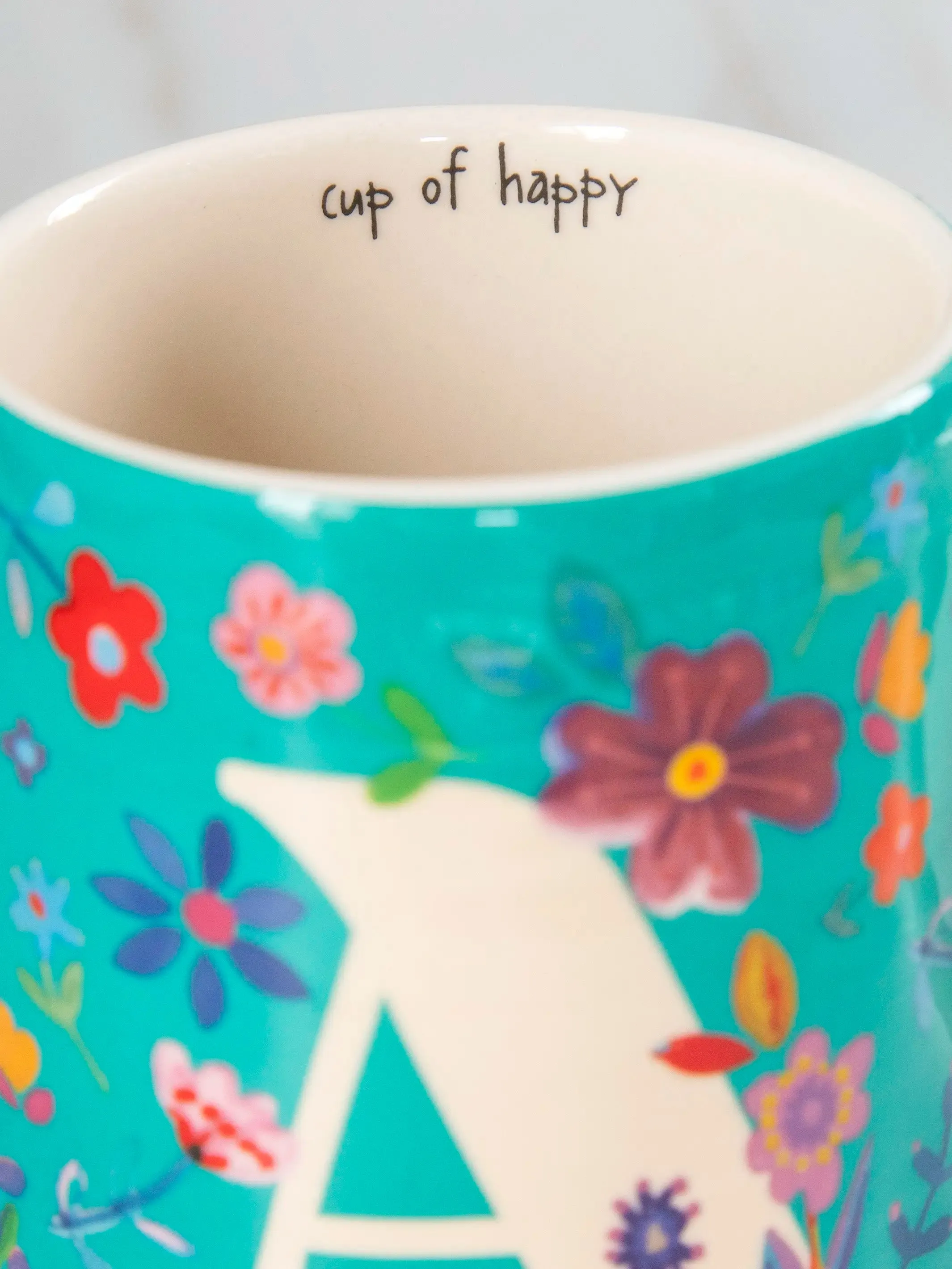 Floral Initial Mug - P