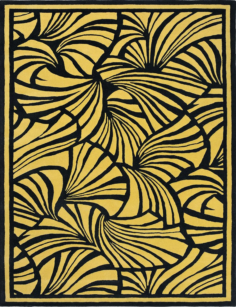 Florence Broadhurst Japanese Fans Rug Gold