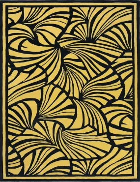 Florence Broadhurst Japanese Fans Rug Gold