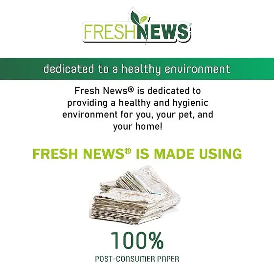 Fresh News Non-Clumping Recycled Paper Pellet Cat Litter 25-lbs