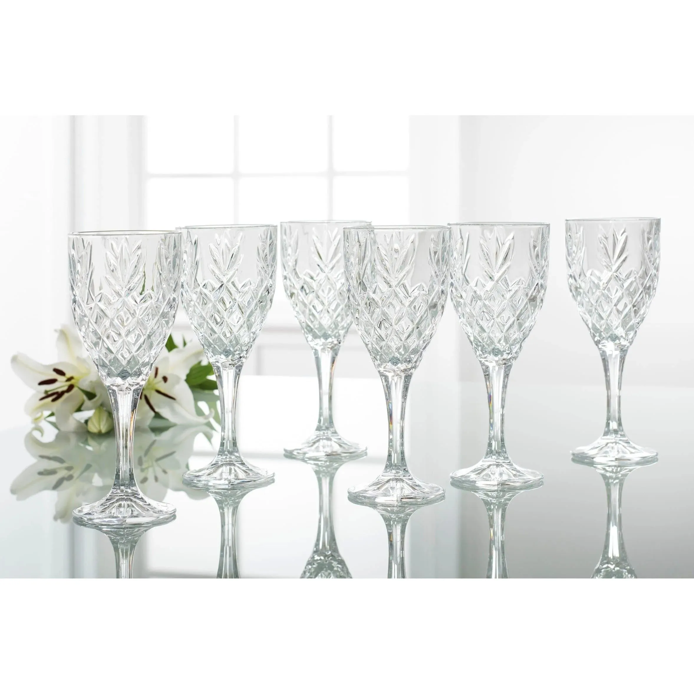 Galway Crystal Renmore Goblet Glass Set of 6