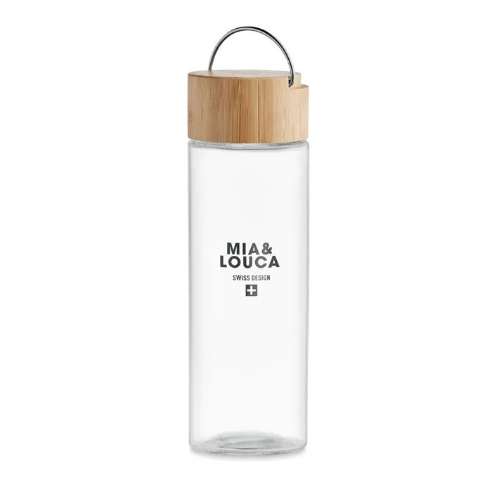 Glass Bottle 500ml Bamboo Lid | AMELAND - MO6413