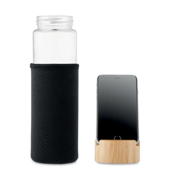 Glass Bottle Bamboo Lid 600ml | TINAROO - MO2106