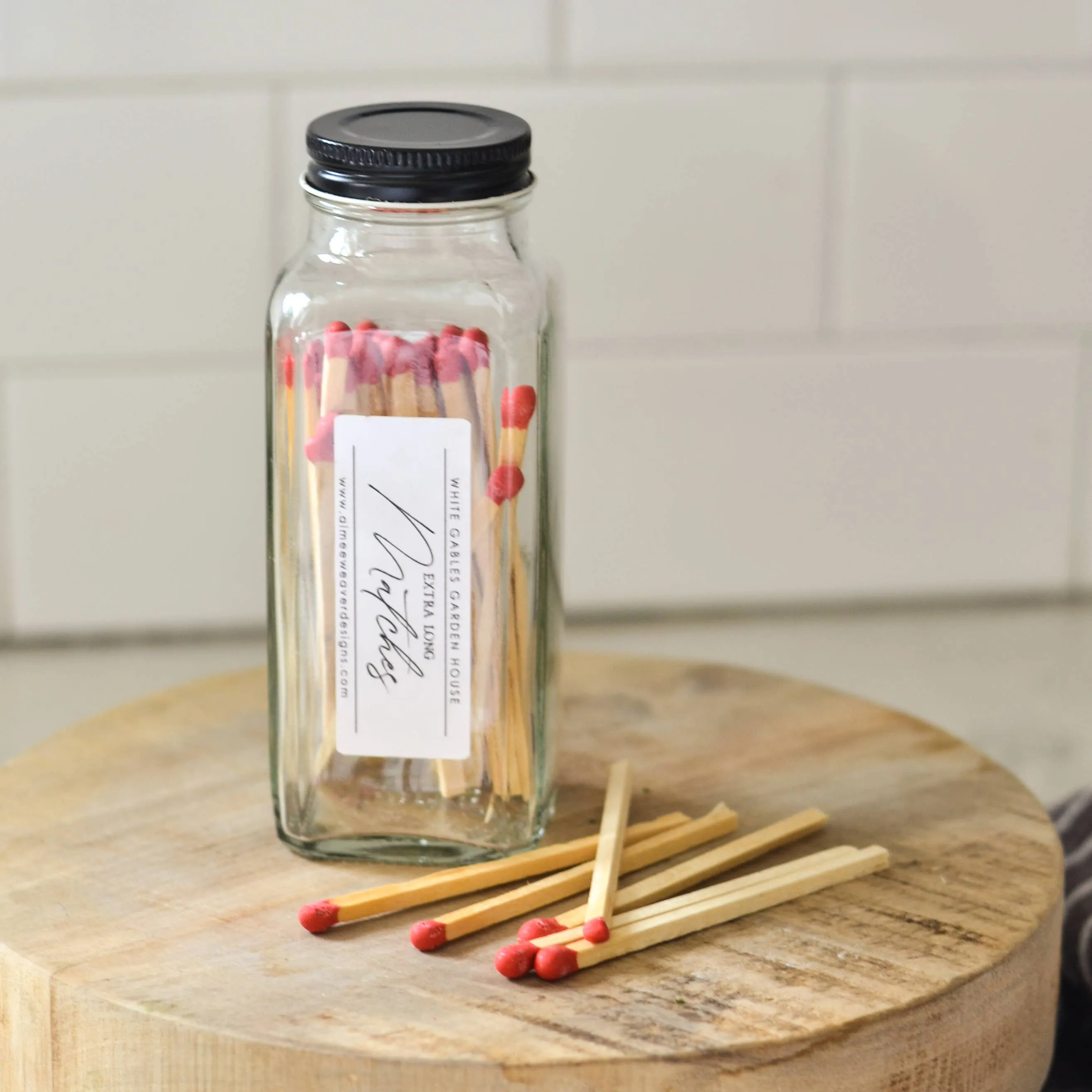 Glass Jar With Matches