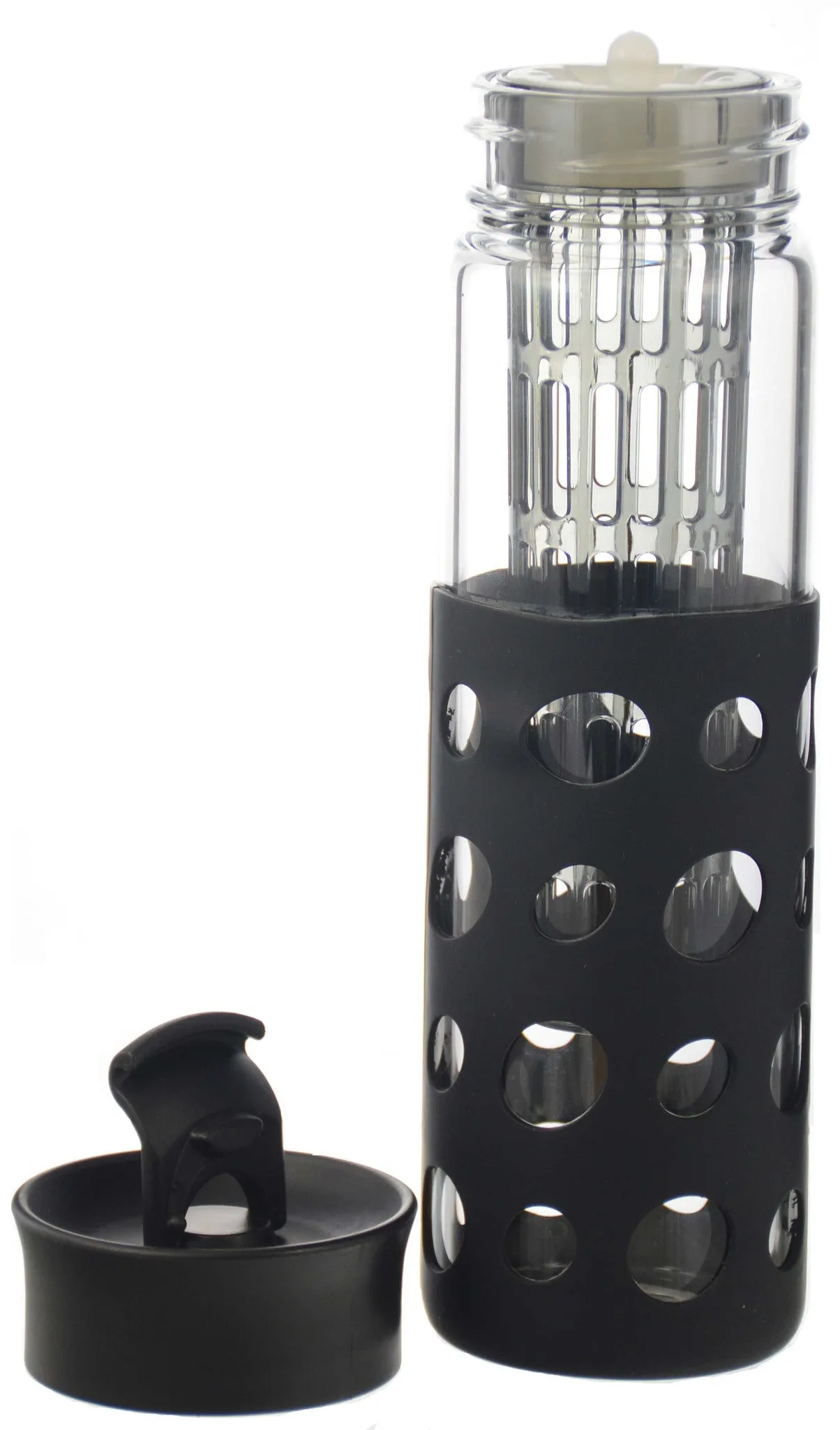 Glass Travel Water Infuser - Black, 500ml/17 fl. oz