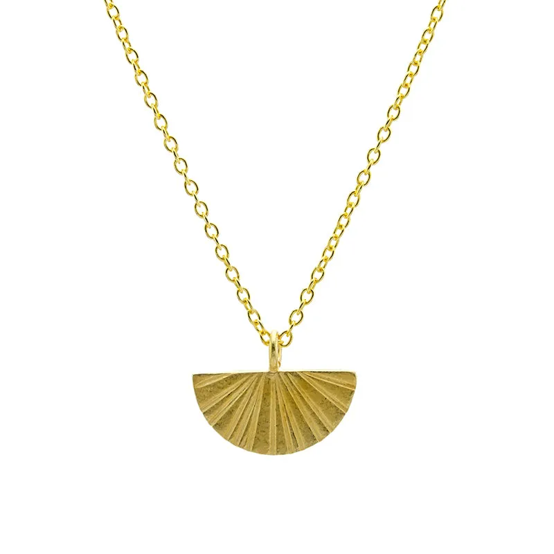 Gold Fan Necklace