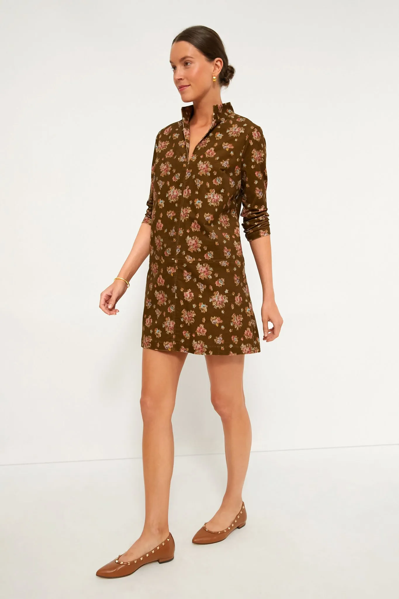 Hazel Bouquet Corduroy Clifton Dress