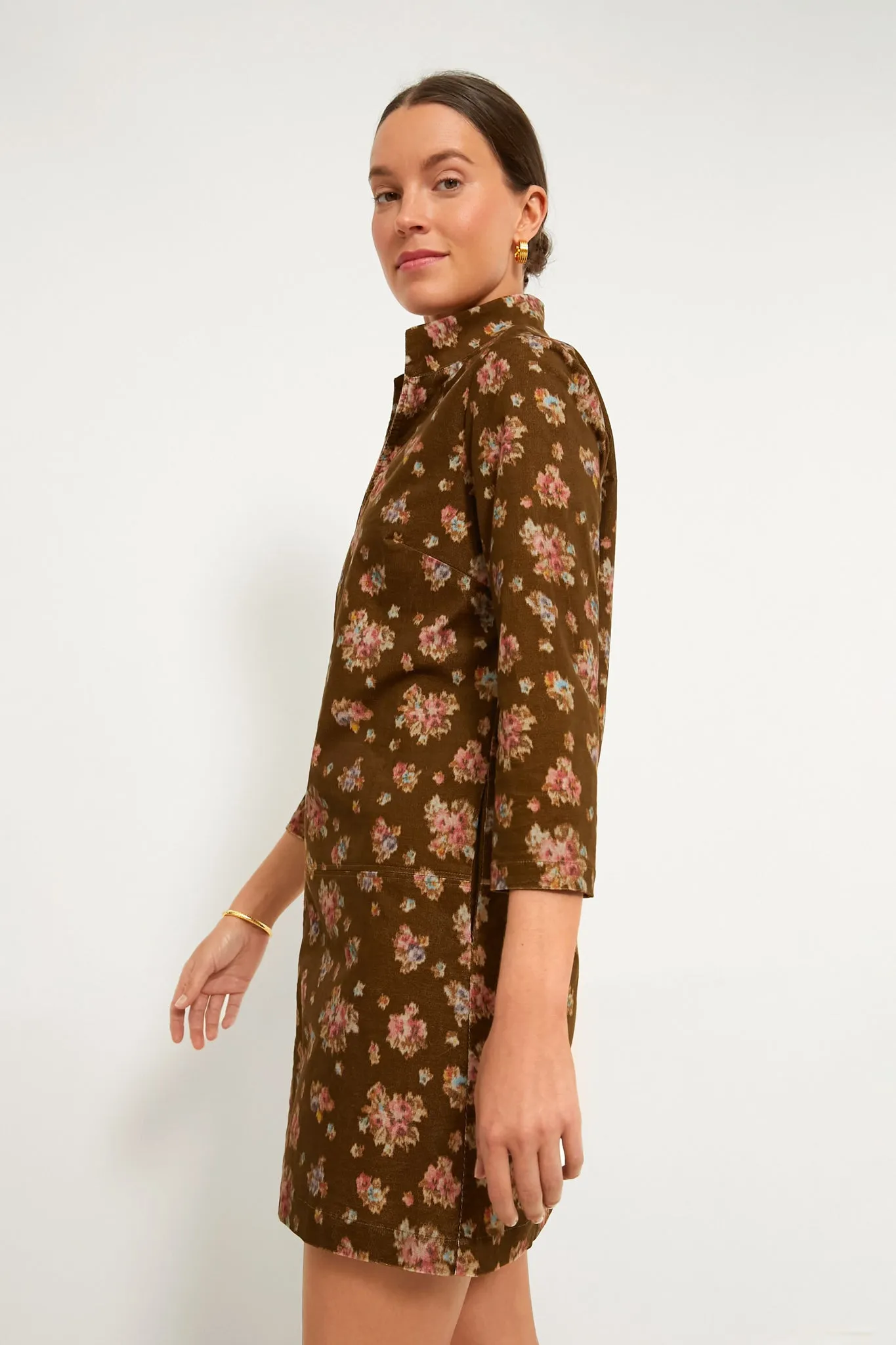 Hazel Bouquet Corduroy Clifton Dress