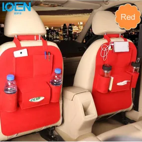 High Grade Car Seat Organizer Universal Blankets Multi Pocket Insulation Automobile Seat Back Humanized Storage Bag Felt Covers