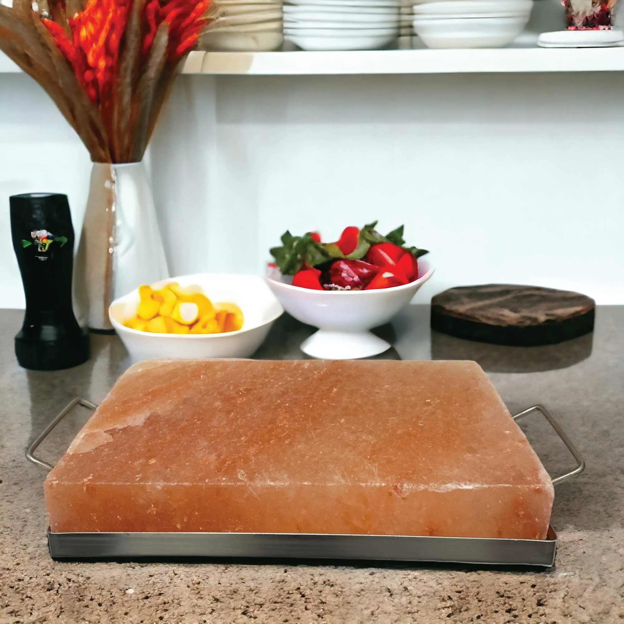 Himalayan Pink Salt Cooking Block and Tray - Slab Tile