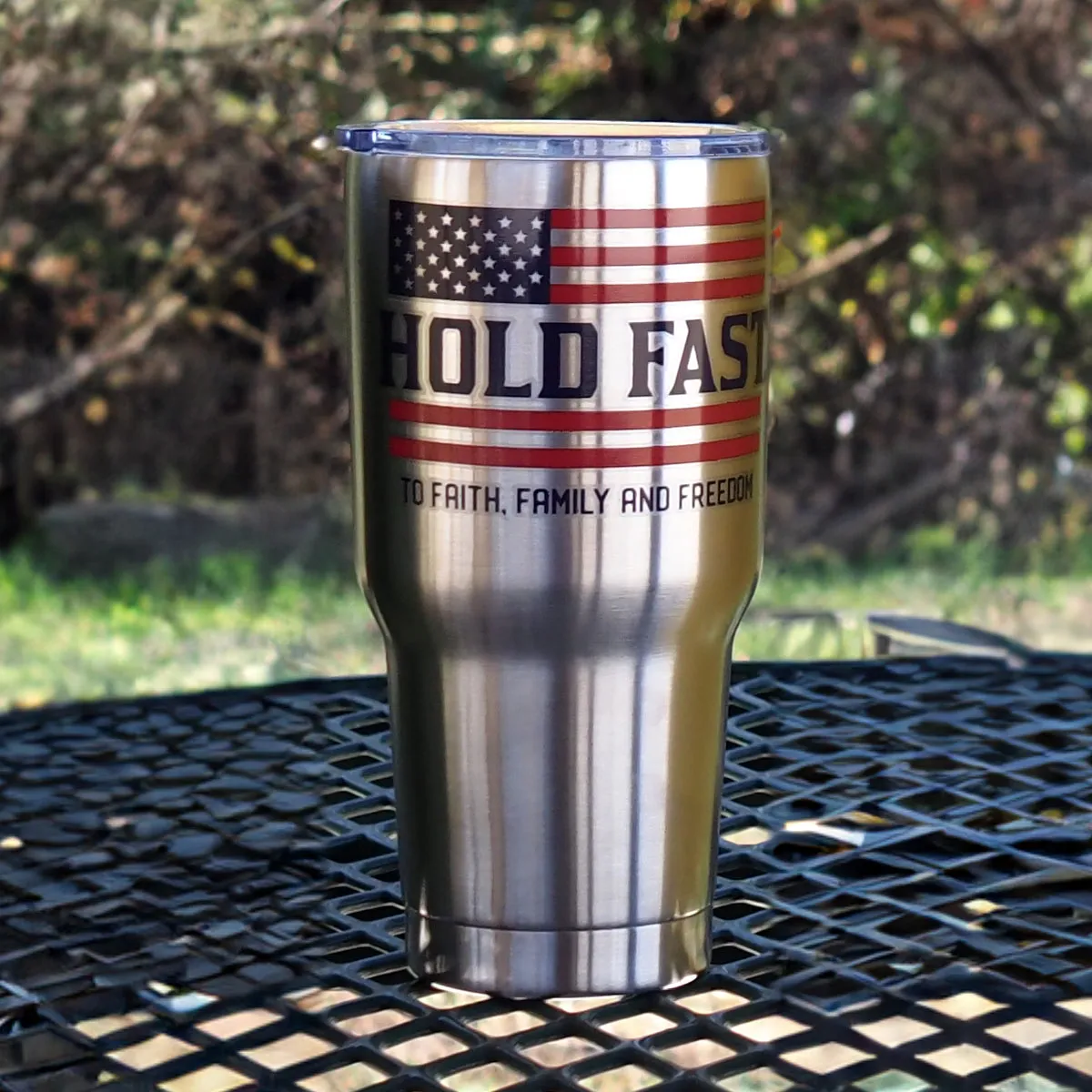 HOLD FAST 30 oz Stainless Steel Tumbler Flag