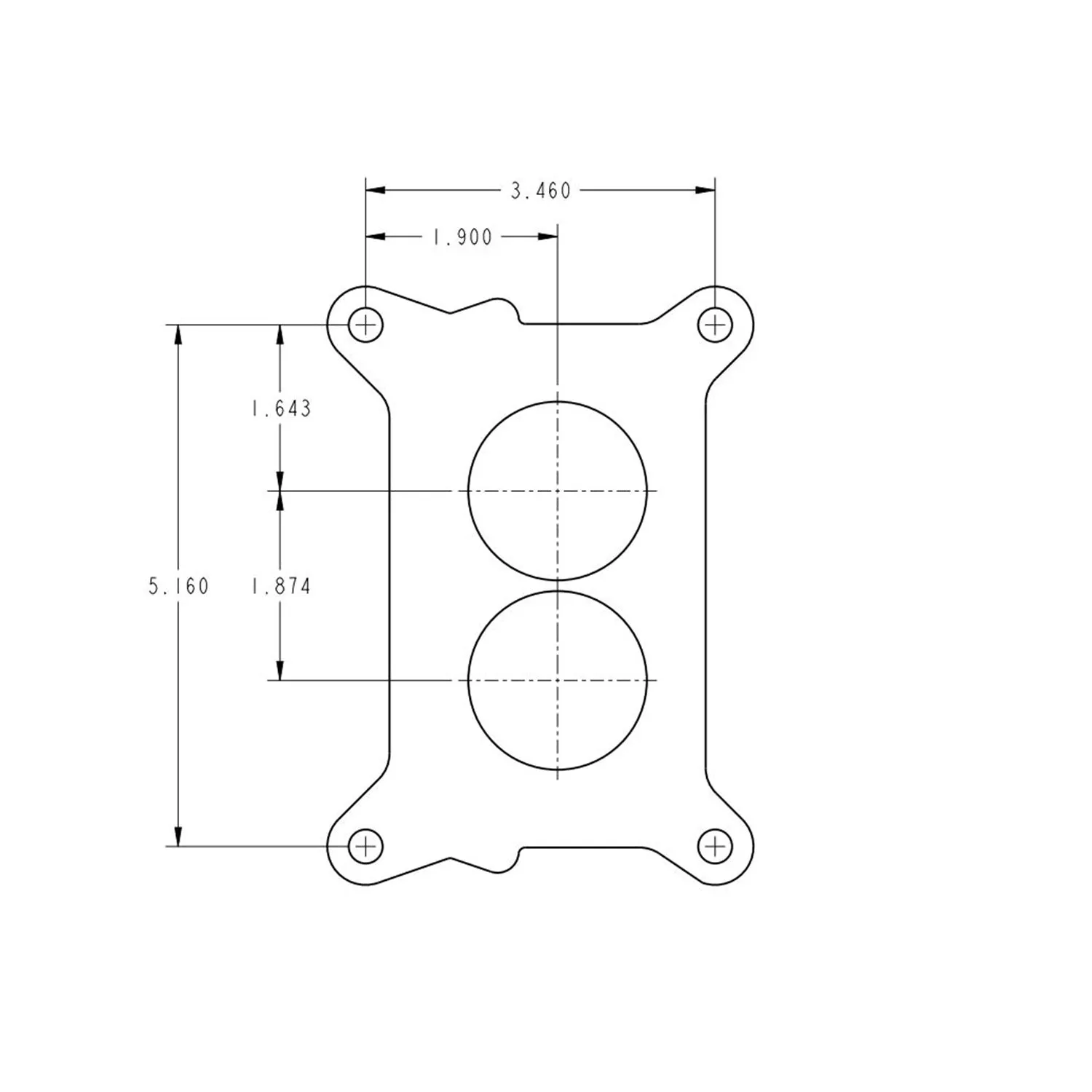 Holley OEM Muscle Car 350 CFM 2-Barrel Carburetor - Holley Flange - Remote Choke - Single Inlet - Gold Chromate - Six Pack Center Carb 0-4144-1