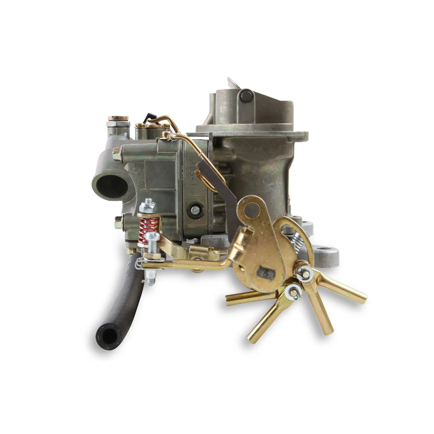 Holley OEM Muscle Car 350 CFM 2-Barrel Carburetor - Holley Flange - Remote Choke - Single Inlet - Gold Chromate - Six Pack Center Carb 0-4144-1