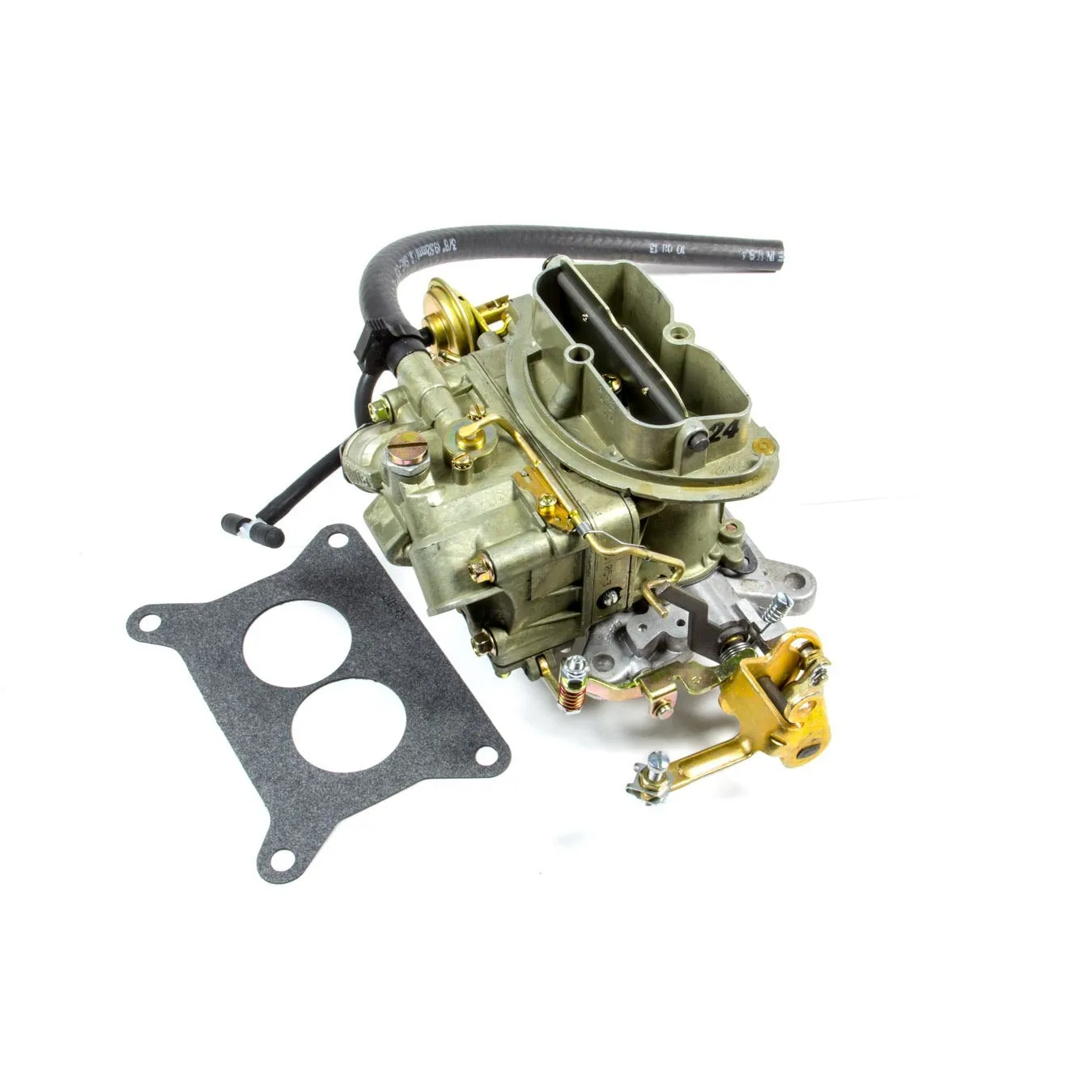 Holley OEM Muscle Car 350 CFM 2-Barrel Carburetor - Holley Flange - Remote Choke - Single Inlet - Gold Chromate - Six Pack Center Carb 0-4144-1