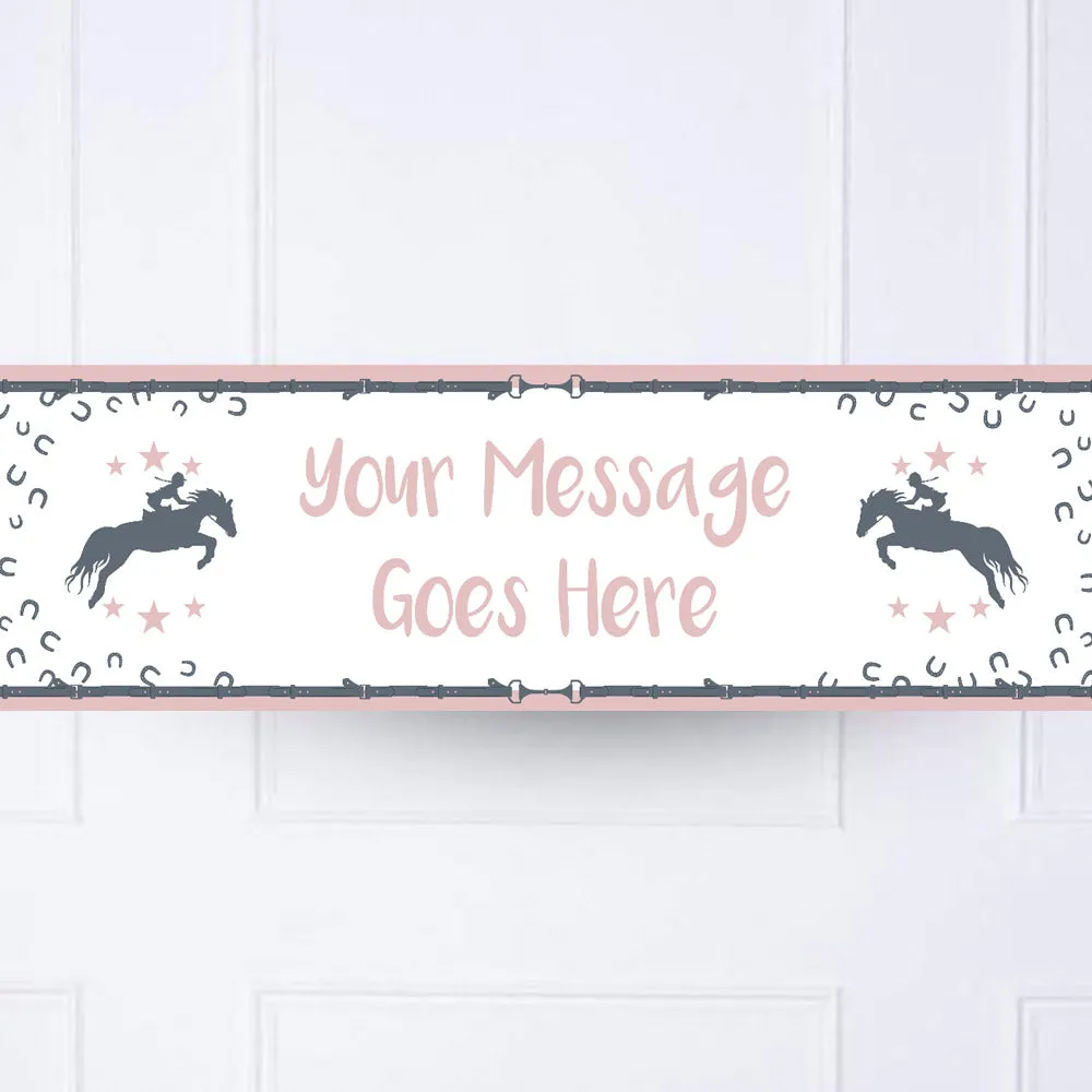 Horse Riding Personalised Party Banner