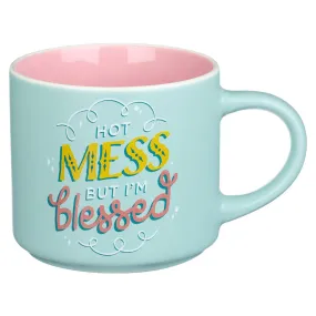 Hot Mess But I’m Blessed Ceramic Coffee Mug