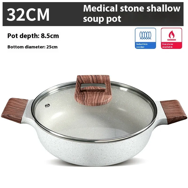 Household Rice Stone Large Capacity Stainless Steel Soup Pot