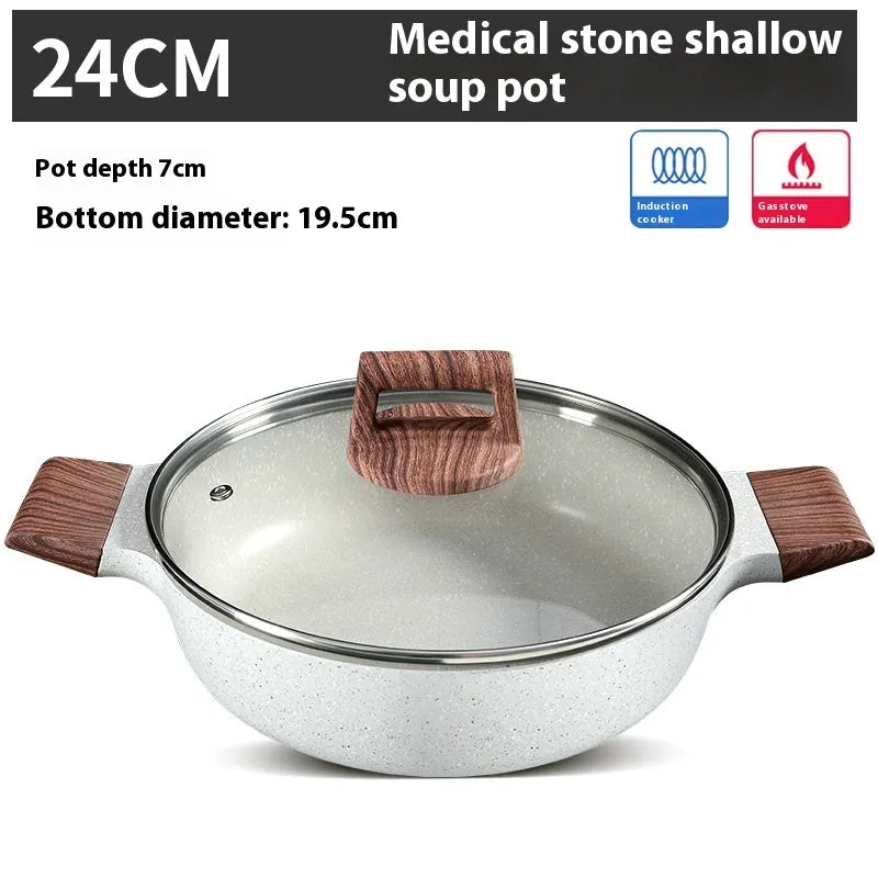 Household Rice Stone Large Capacity Stainless Steel Soup Pot