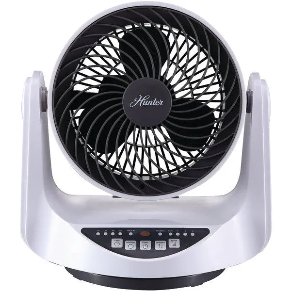 HUNTER FSQ-MF09F-W 9" Whole Room Table Fan (White)