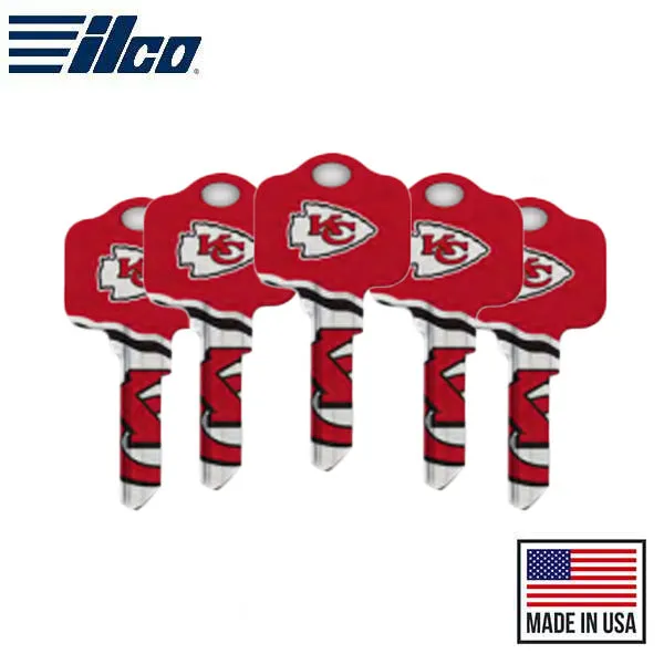 Ilco - NFL TeamKeys - Key Blank - Kansas City Chiefs - KW1 (5 Pack)