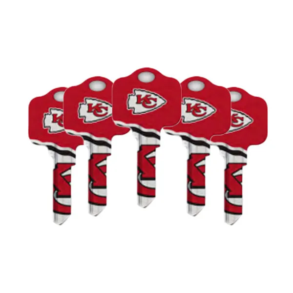 Ilco - NFL TeamKeys - Key Blank - Kansas City Chiefs - KW1 (5 Pack)