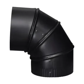 Imperial 6" x 90 Degree Adjustable Elbow - Black Matte