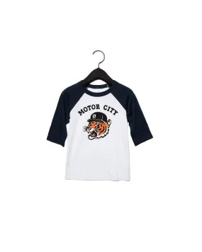 Ink Detroit Motor City Kitty Toddler Baseball T-Shirt - Black