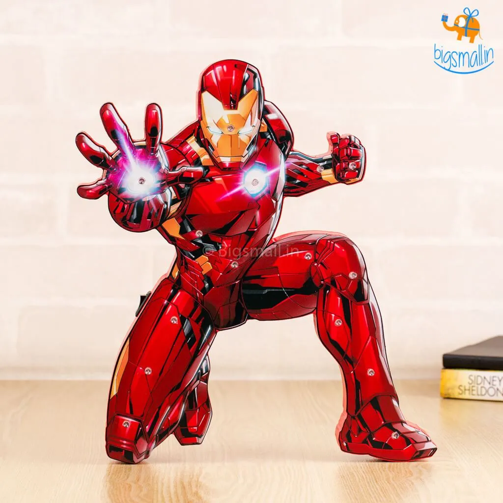 Iron Man Wooden LED Lamp