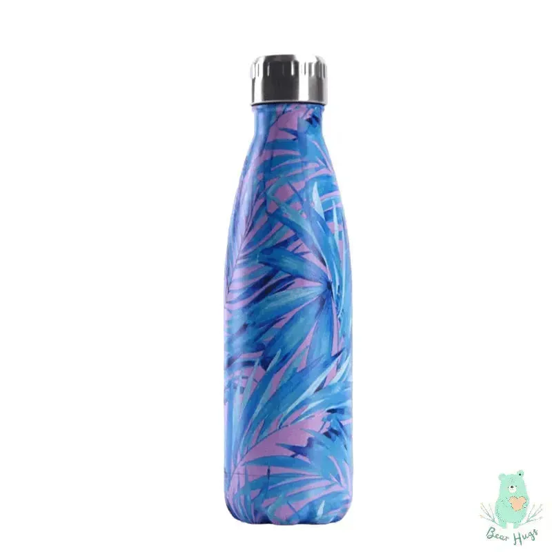 Jungle Leaves Cola Metal Water Bottle (500 ml)