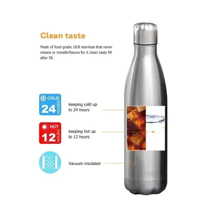 Jungle Leaves Cola Metal Water Bottle (500 ml)