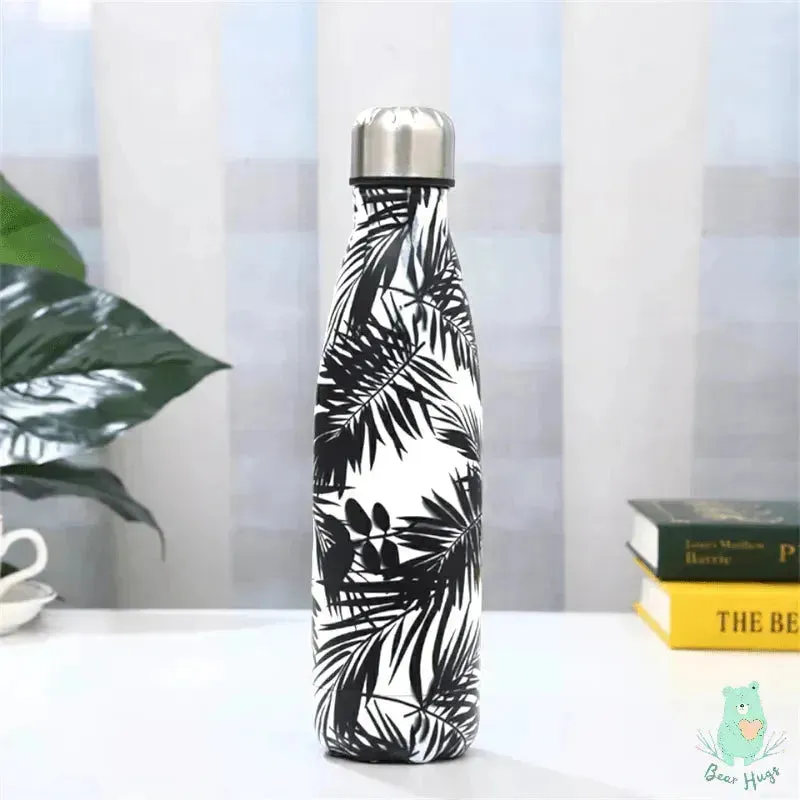 Jungle Leaves Cola Metal Water Bottle (500 ml)