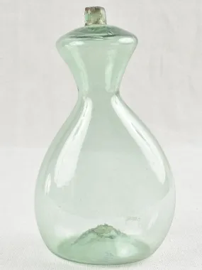 Lambs milk bottle with blue green glass 8¾"