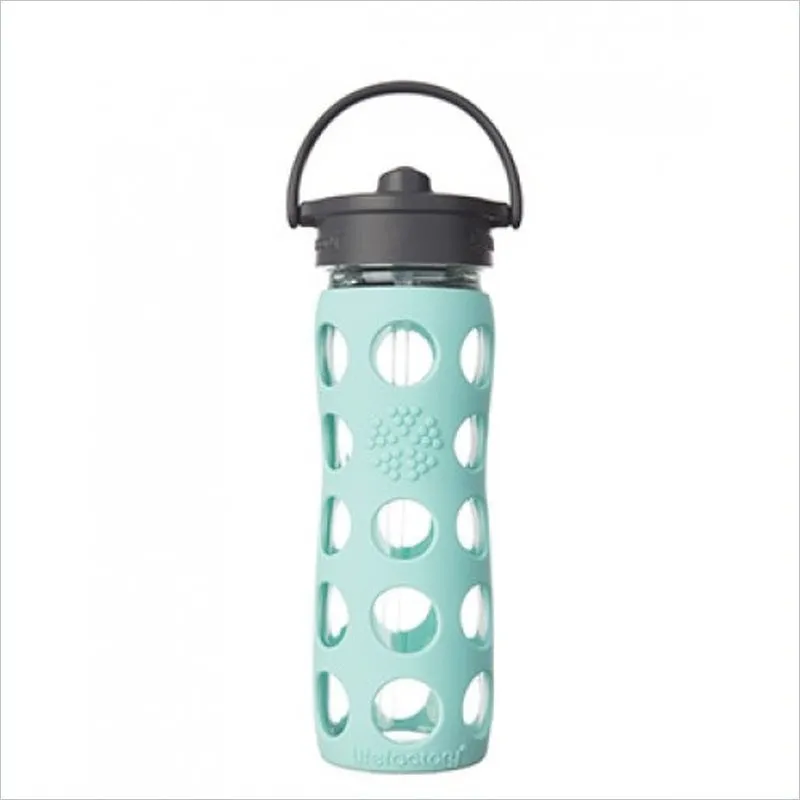 Lifefactory 16oz Straw Cap Glass Bottle in Turquoise