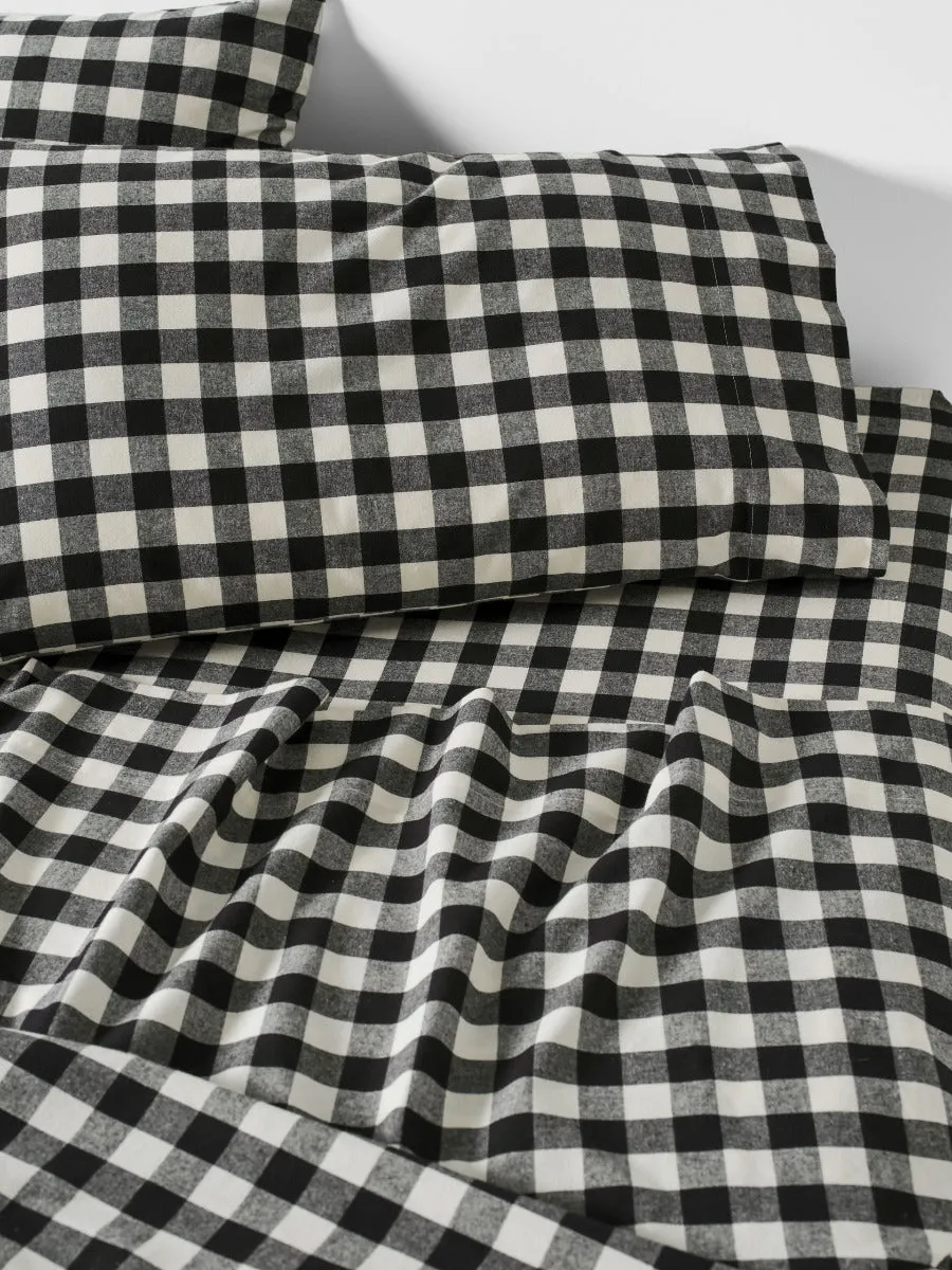 LINEN HOUSE WREN SHEET SET - BLACK