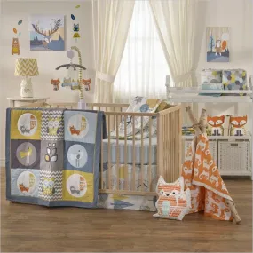 Living Textiles Woods 4-Piece Crib Set(quilt  bed skirt  two fitted sheets)