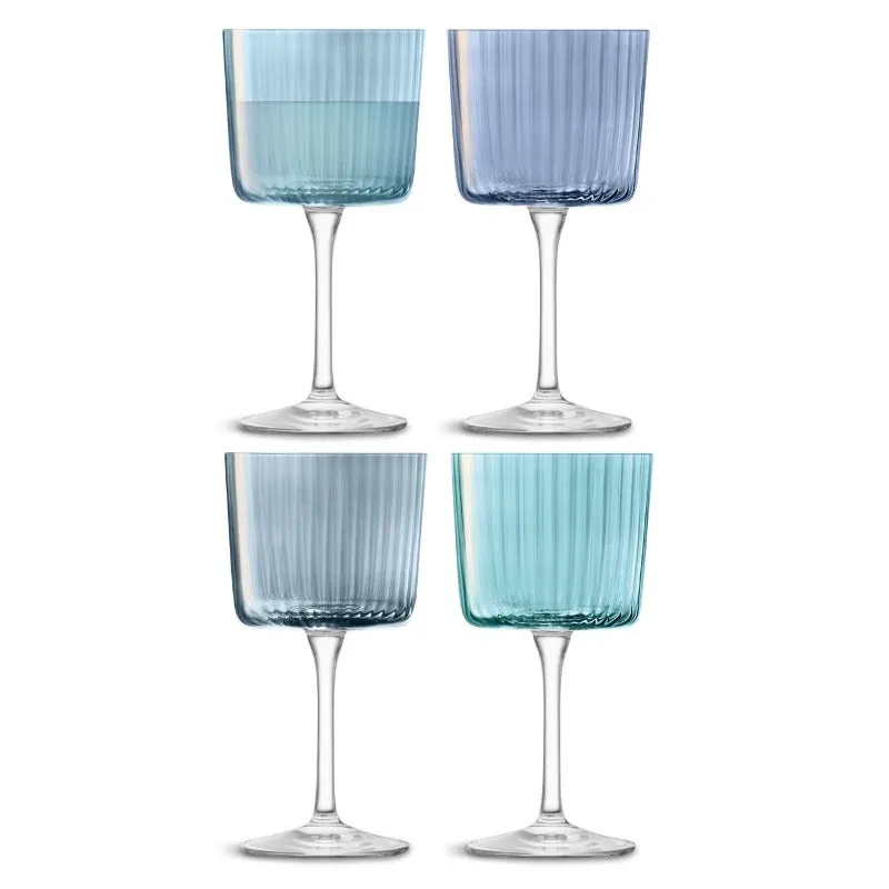 LSA Gems Wine Glass Assorted Sapphire (Set of 4)