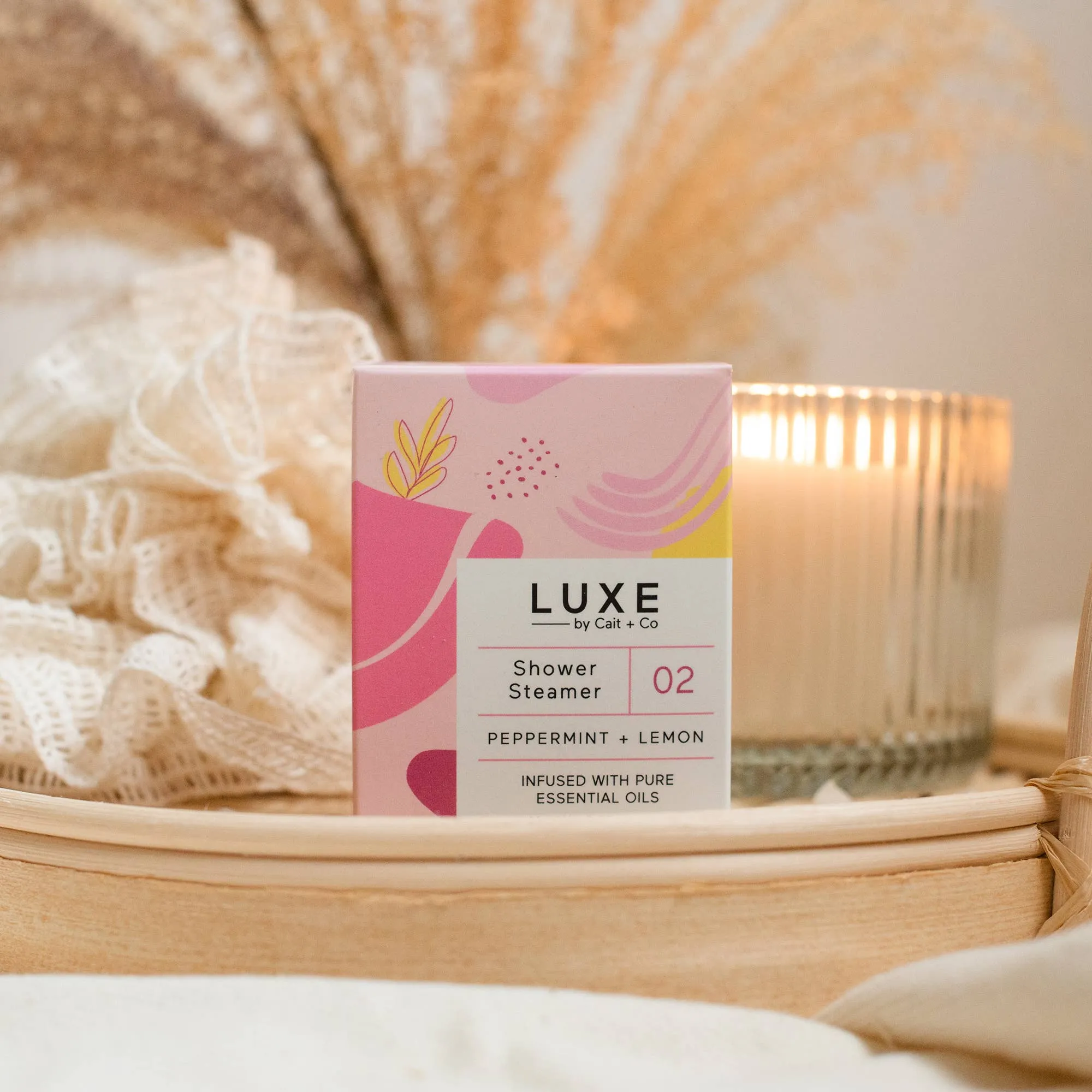 Luxe Peppermint   Lemon Shower Steamer Fizzy Bomb