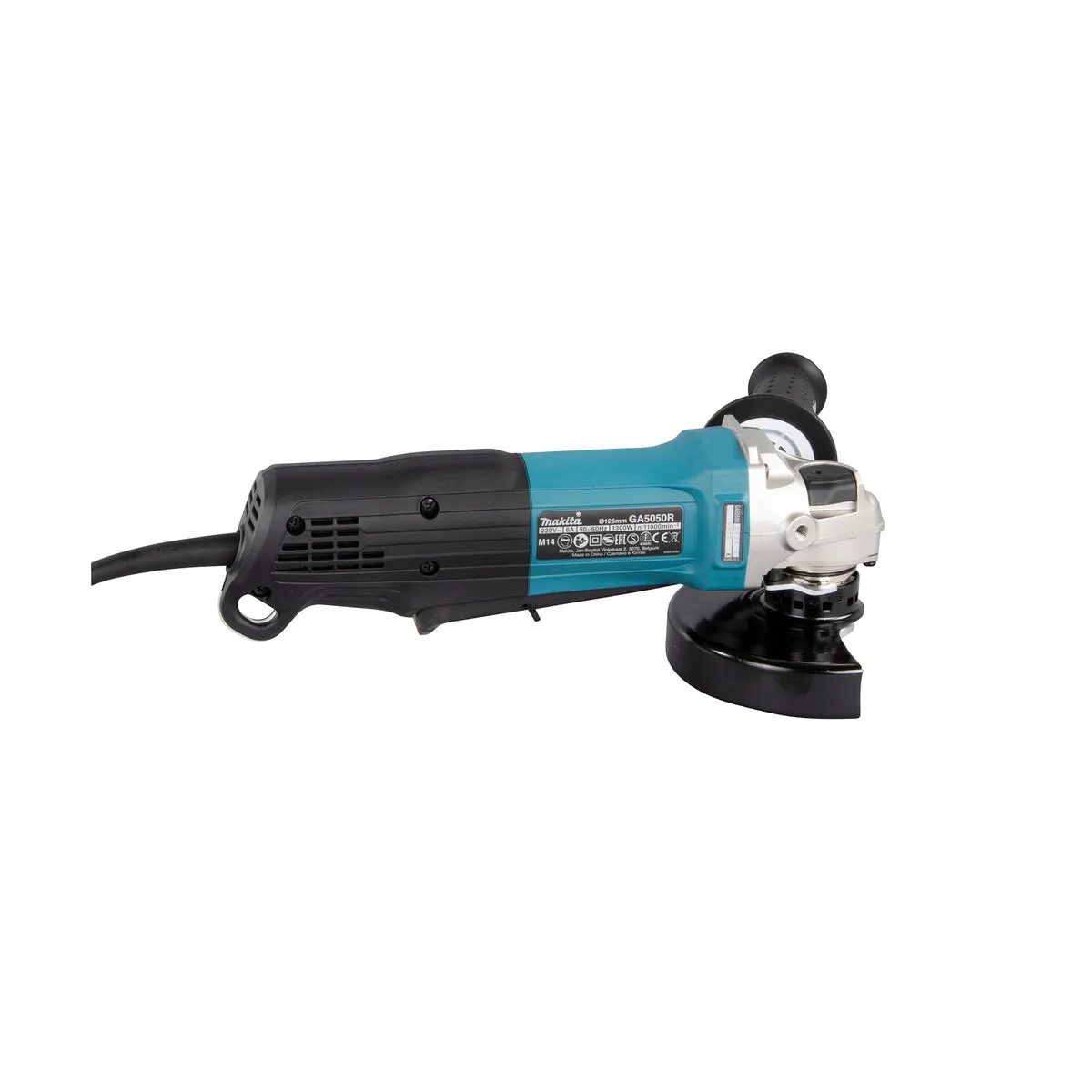 Makita GA5050R/2 125mm Corded Angle Grinder 240V Heavy-Duty Grinder for Precision Cutting & Grinding