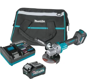 Makita (GAG04M1) 40V max XGT® Brushless 4‑1/2” / 5" Angle Grinder Kit, w/Electric Brake, AWS® Capable (4.0Ah)