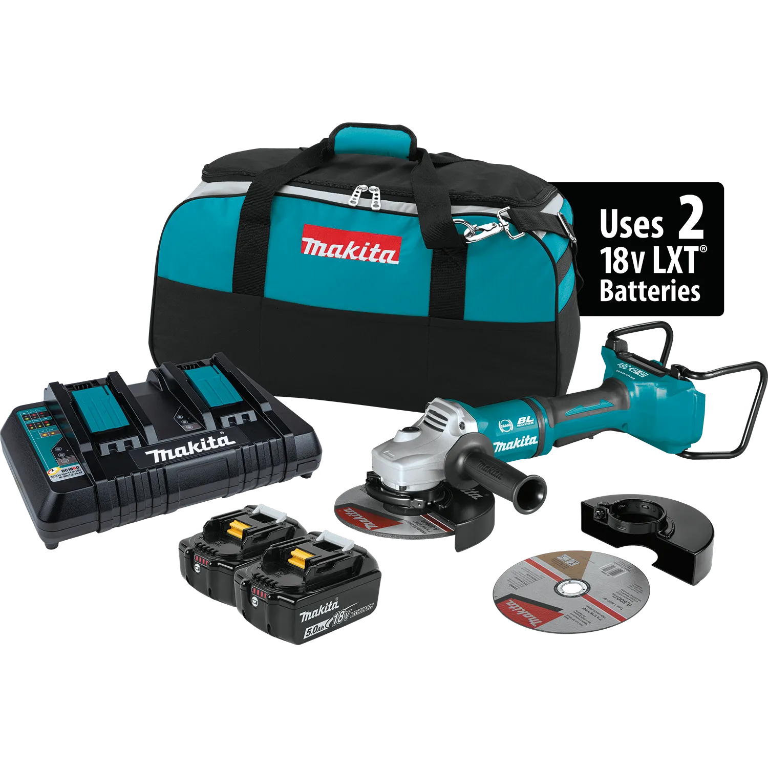 Makita XAG12PT1 18V X2 (36V) LXT Grinder Kit