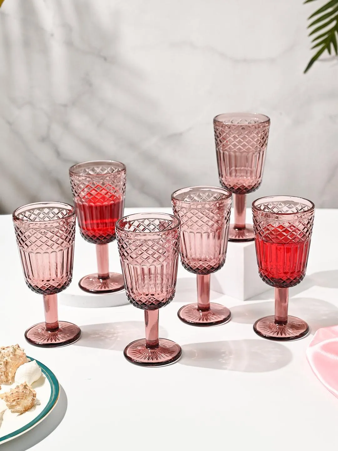 Market99 Wine Stem Glass Set Of 6 -Each (300 Ml)