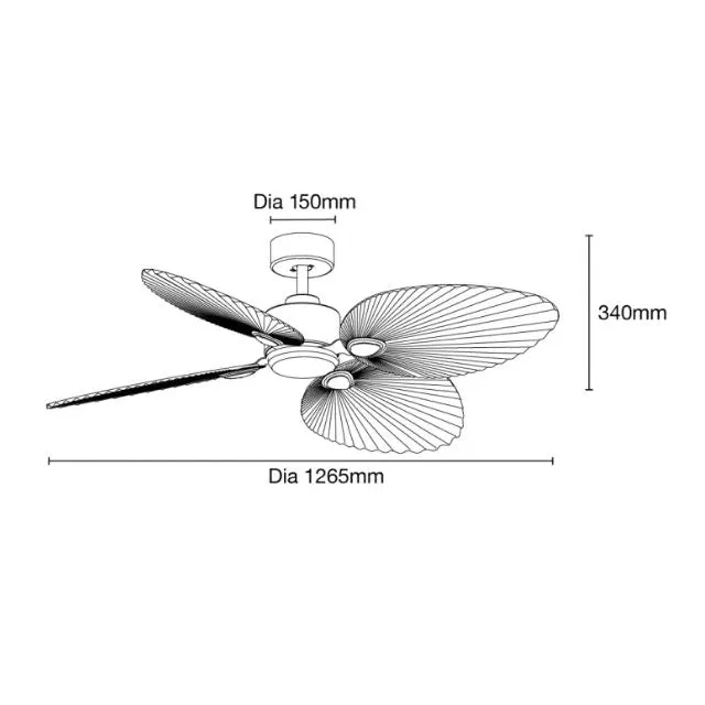 Martec Kingston DC 1260mm WIFI Remote Control Ceiling Fan Matt White