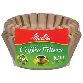 Melitta® 8-12 Cup Basket Filter Paper Natural Brown - 100 Count