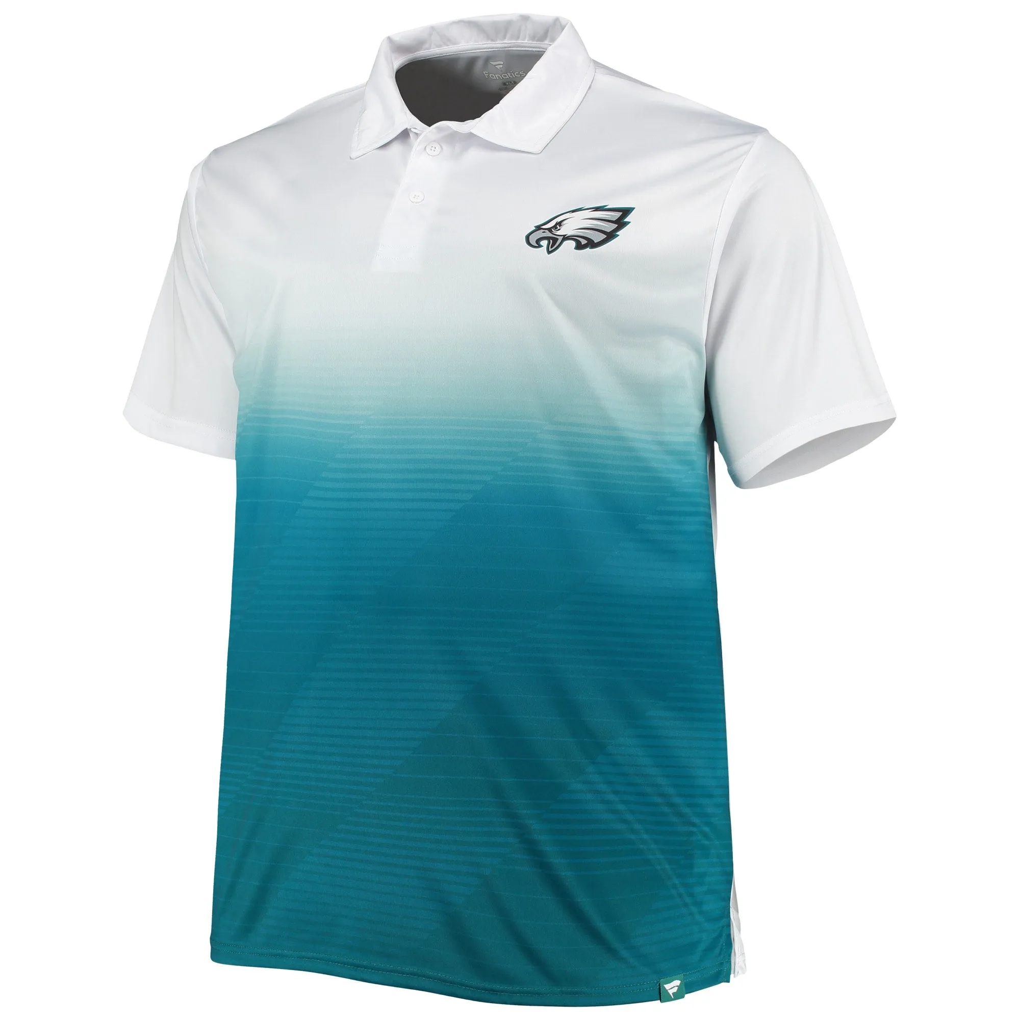 Men's White/Midnight Green Philadelphia Eagles Big & Tall Fade Polo