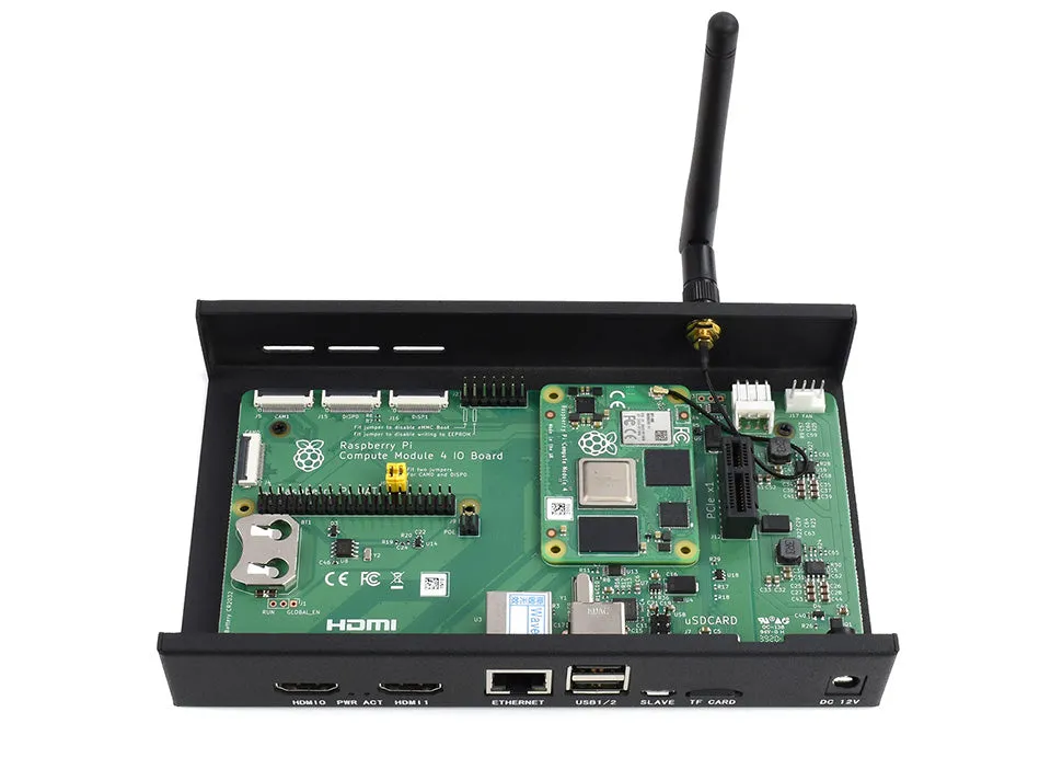 Metal Box (A) for Raspberry Pi Compute Module 4 IO Board, with Cooling Fan